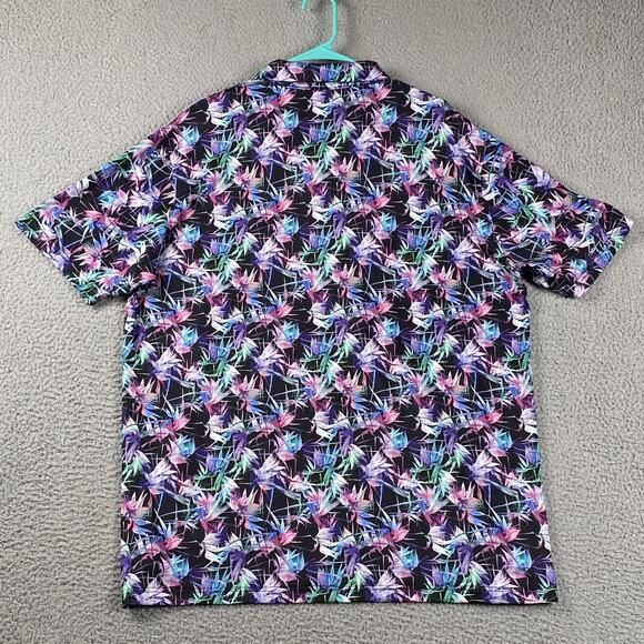 Maelreg Performance Polo Shirt Men's XL Multicolor Floral Preppy Colorful Print - Picture 8 of 8